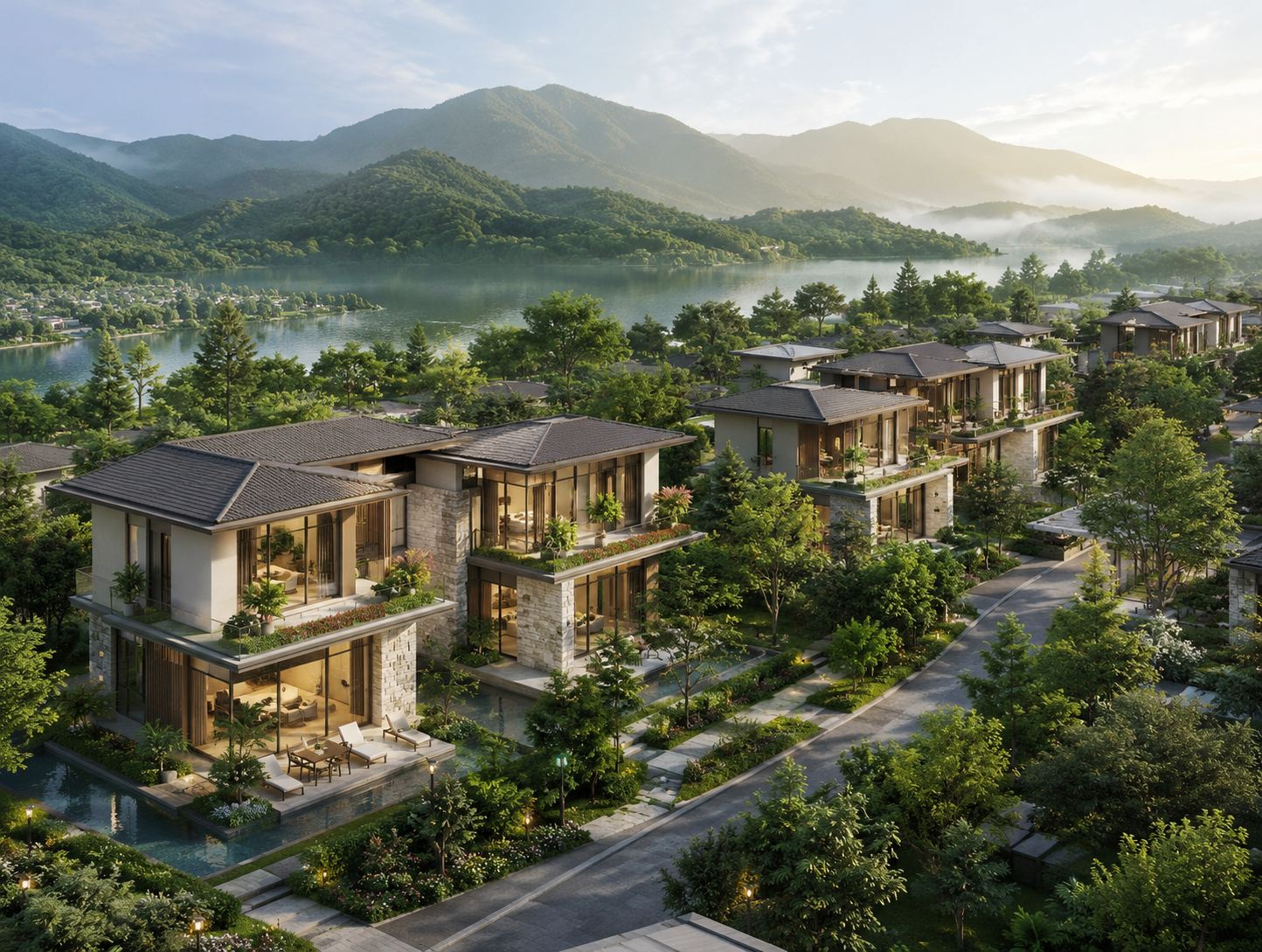 Phân khu biệt thự nghỉ dưỡng Eco Valley – tựa núi hướng Hồ Tuổi Trẻ Sơn La