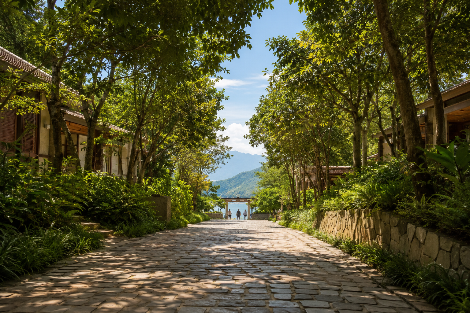 Luồng khách bộ hành tự nhiên – hành lang thương mại Eco Valley