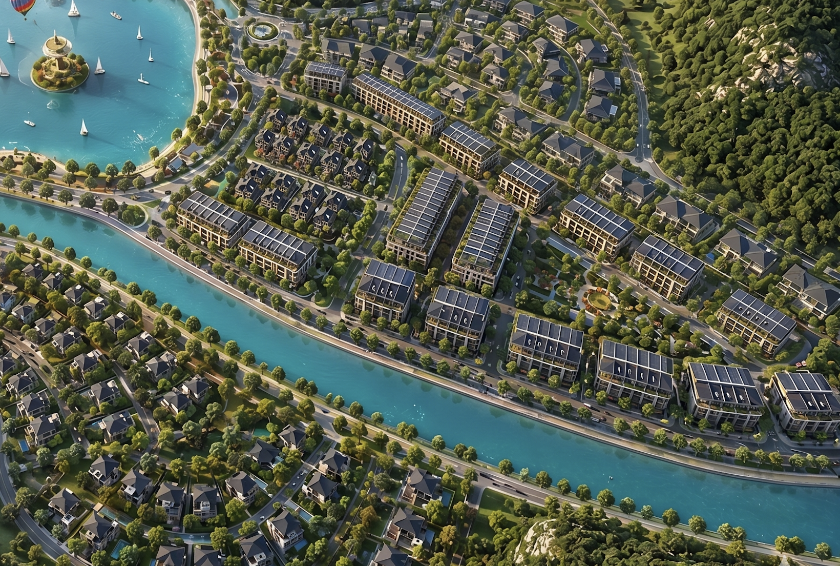 Toàn cảnh phân khu thương mại Eco Valley
