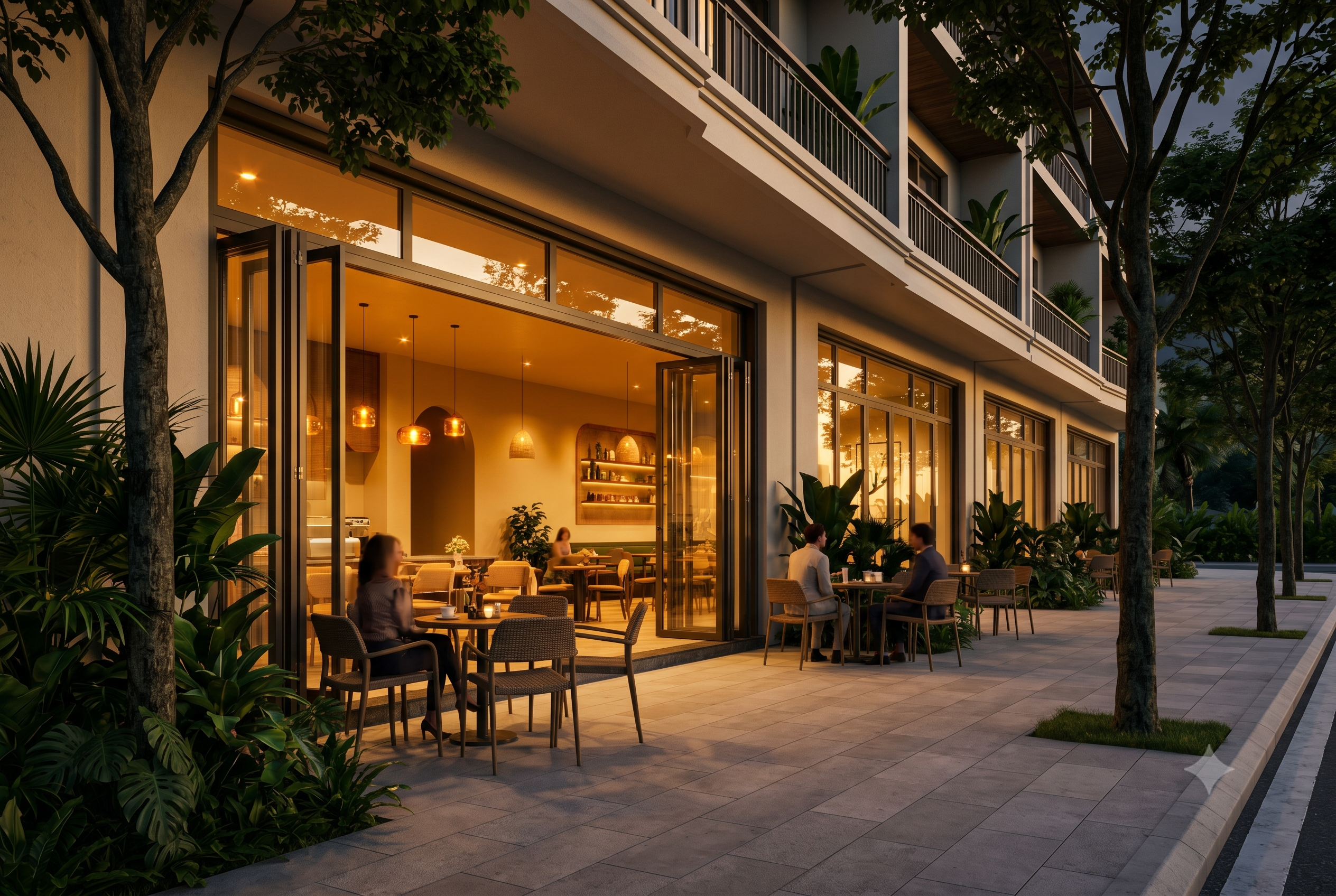 Ẩm thực và cà phê phố thương mại Eco Valley