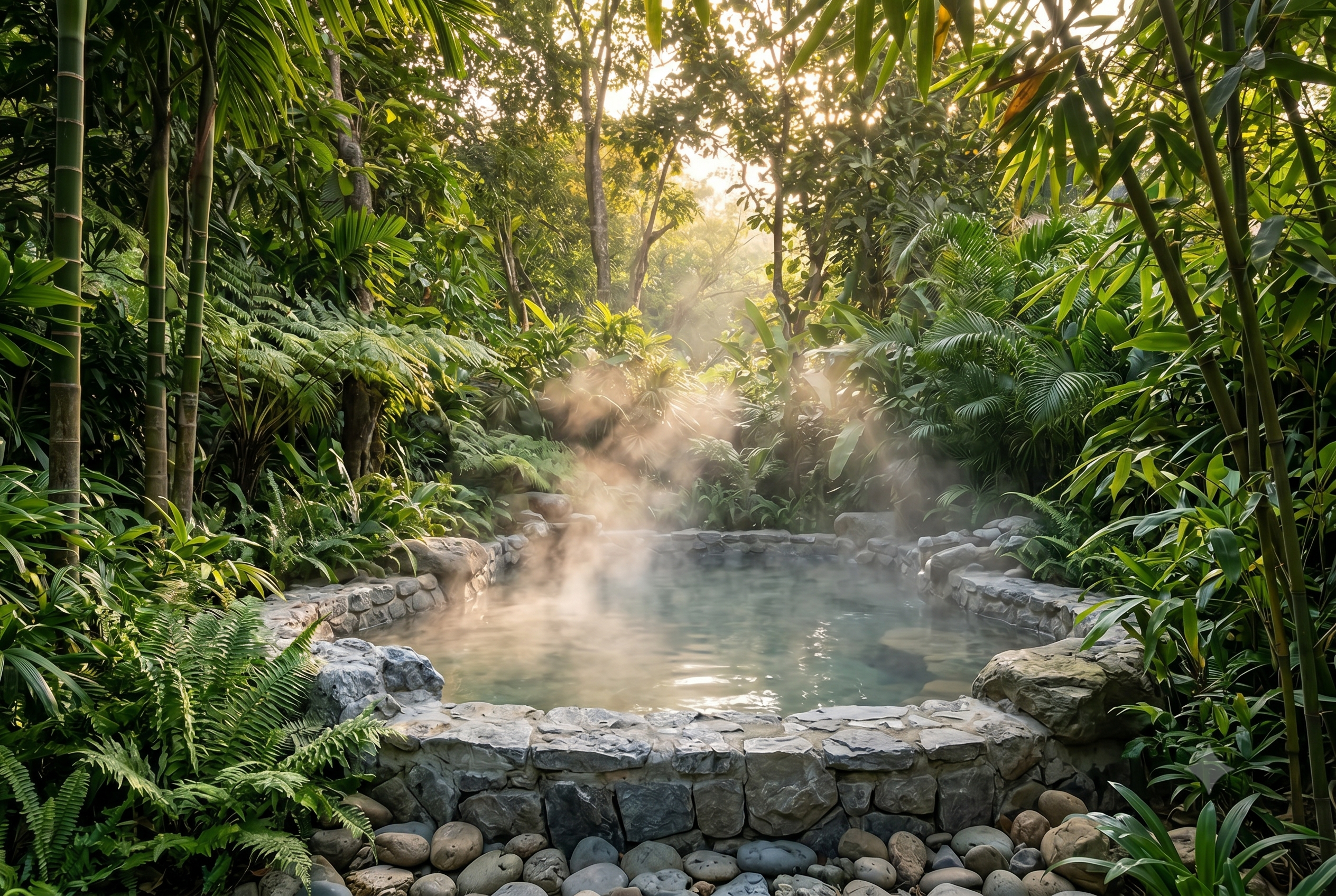 Spa ngoài trời bể ngâm thiên nhiên Eco Valley