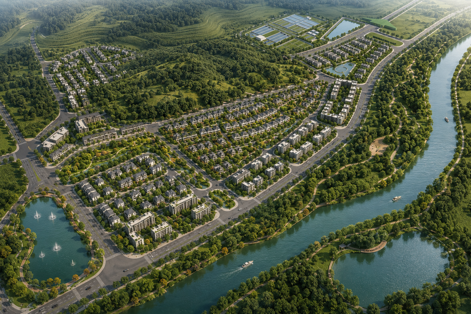 Phối cảnh dự án Eco Valley – Hồ Tuổi Trẻ Sơn La